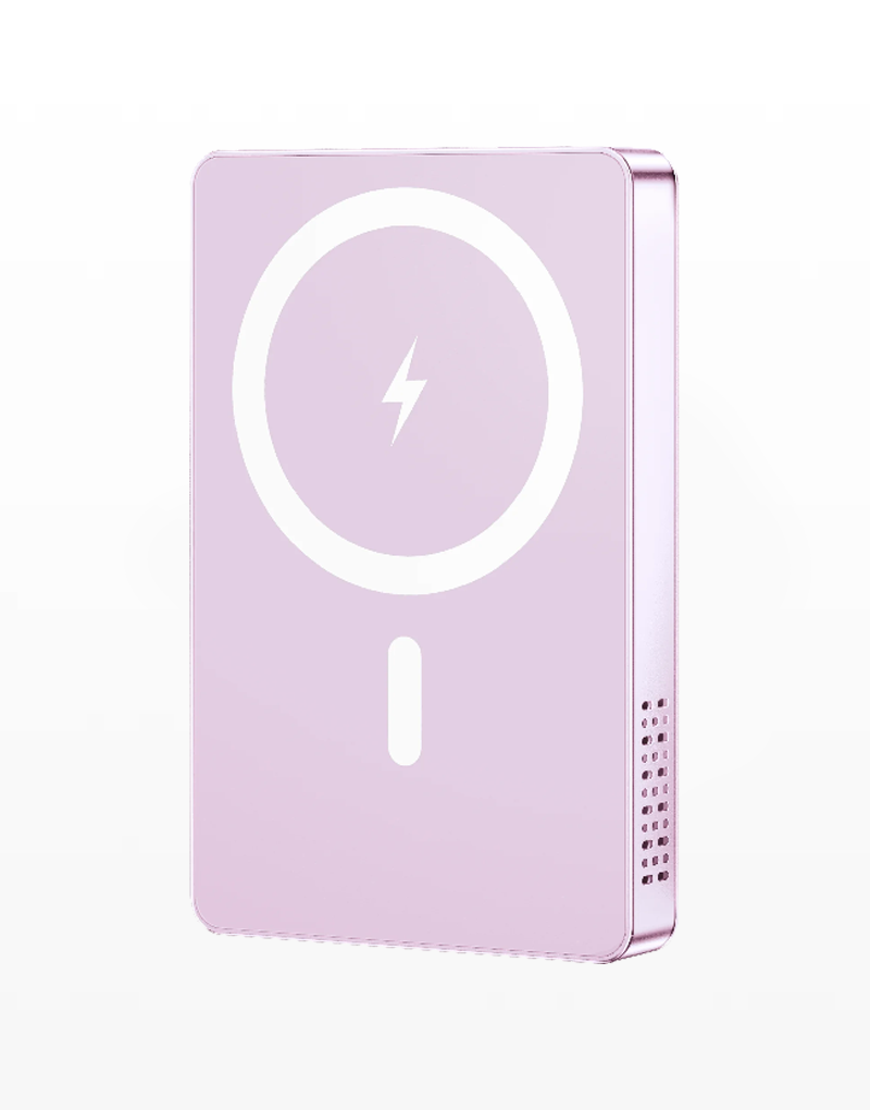 magnetic power bank 10000mah with cooling fan pink